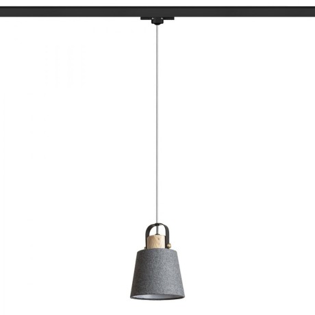 Przejdź do produktu RENDL CHOUPETTE do szyny 3-faz. szaroczarna textil/drewno 230V LED E27 11W