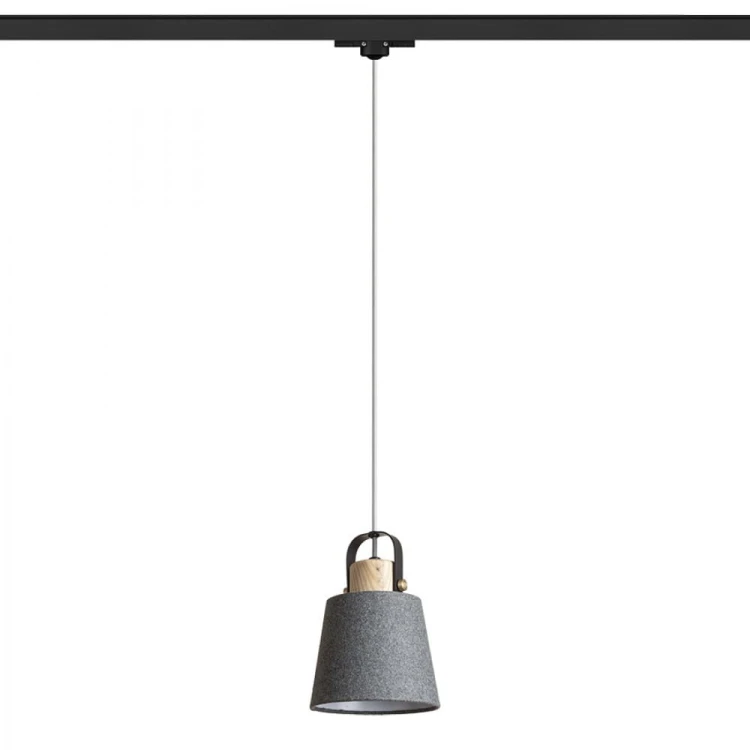 CHOUPETTE do szyny 3-faz.  szaroczarna textil/drewno 230V LED E27 11W