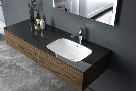 Przejdź do produktu NUVO umywalka podblatowa ceramiczna, 55x38cm, biały