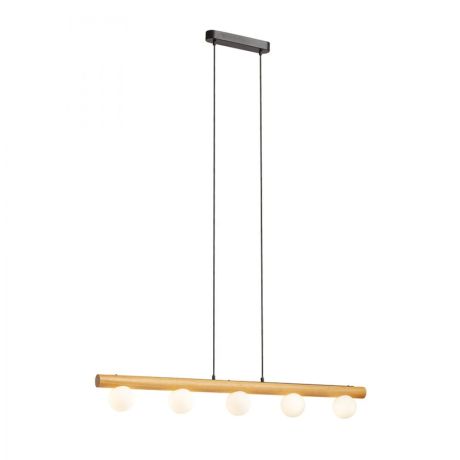 Przejdź do produktu NOCTIS wisząca drewno/szkło opalowe 230V LED G9 5x7W
