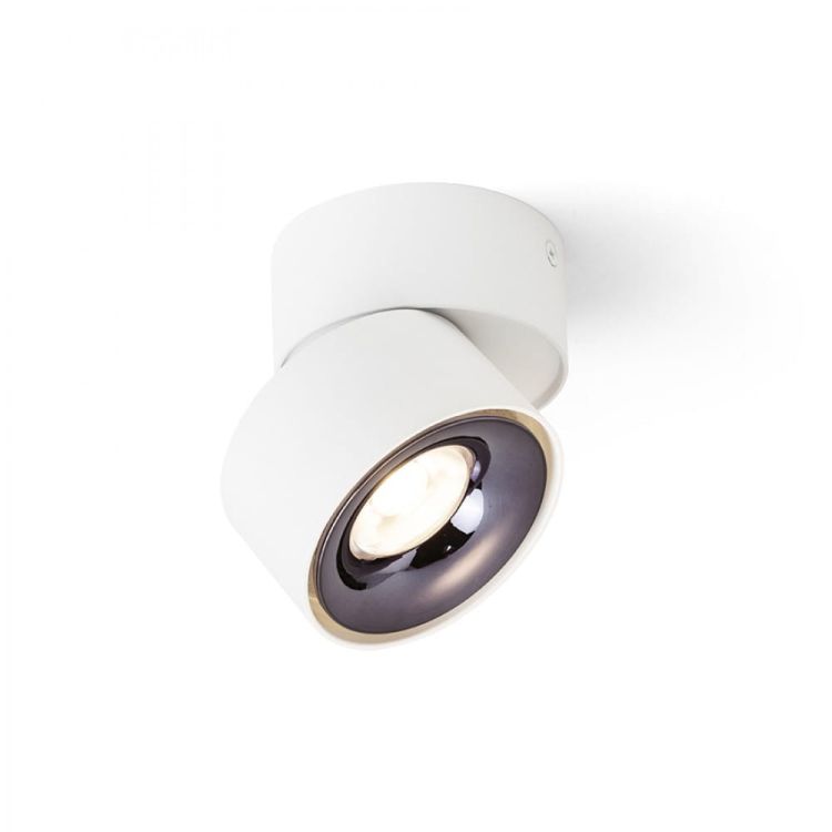 ALBANO natynkowa biała czarny chrom 230V LED 5W 3000K