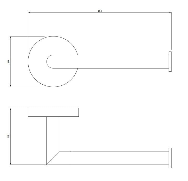 Uchwyt na papier toaletowy Omnires Modern Project MP60510