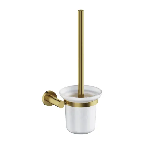 Przejdź do produktu Szczotka toaletowa wisząca, szklana Omnires MP60620BSB mosiądz szczotkowany