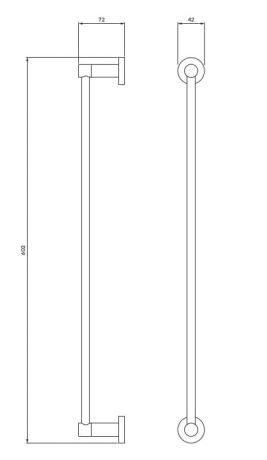 Przejdź do produktu Wieszak na ręczniki 60 cm Omnires Modern Project MP60216WM biały mat