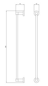 Wieszak na ręczniki 40 cm Omnires Modern Project MP60214