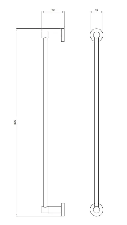 Wieszak na ręczniki 40 cm Omnires Modern Project MP60214