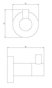 Haczyk na ręczniki grafit Omnires MP60110GR