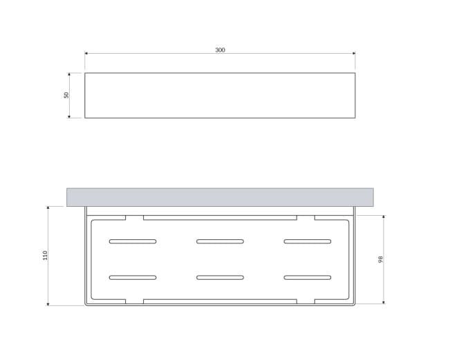 Koszyk prysznicowy 30x11 cm Omnires UN10335