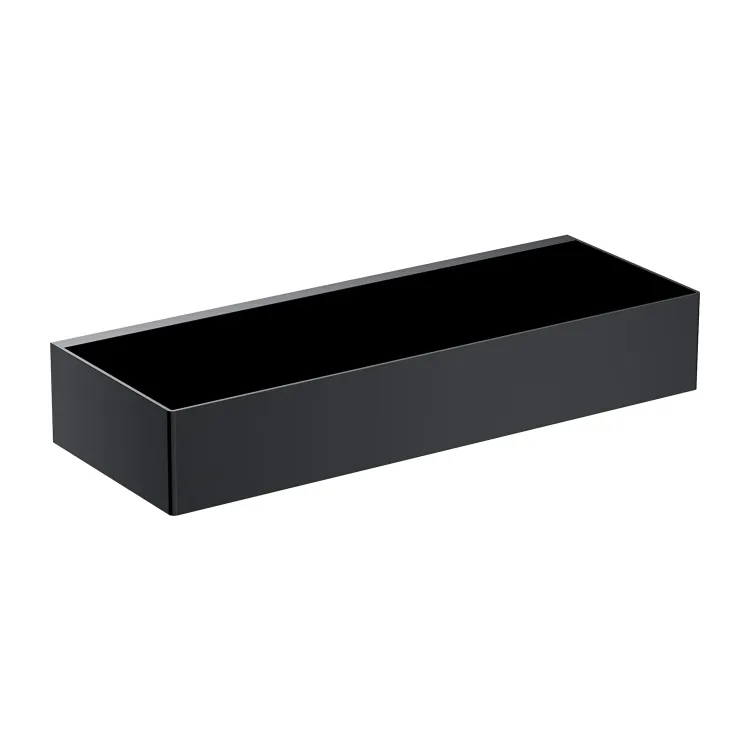 Koszyk prysznicowy 30x11 cm Omnires UN10335BL czarny mat