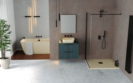 Przejdź do produktu FLEXIA brodzik kompozytowy z możliwością docinania 150x90cm, beż mat