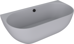 PAGODA wanna przyścienna 170x85x58cm, kompozyt, szary mat