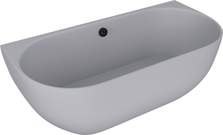 PAGODA wanna przyścienna 170x85x58cm, kompozyt, szary mat