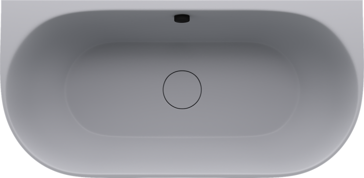 PAGODA wanna przyścienna 170x85x58cm, kompozyt, szary mat