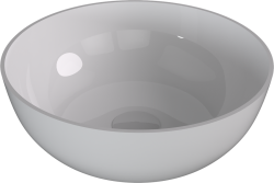 BANERA ROUND umywalka kompozytowa nablatowa, Ø 39 cm, biały