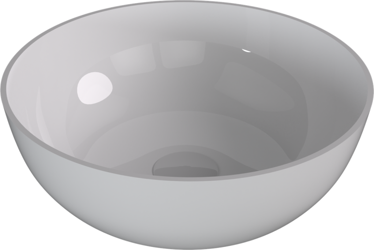 BANERA ROUND umywalka kompozytowa nablatowa, Ø 39 cm, biały
