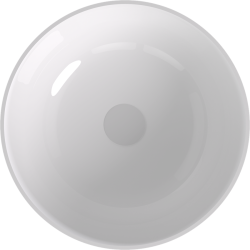 BANERA ROUND umywalka kompozytowa nablatowa, Ø 39 cm, biały