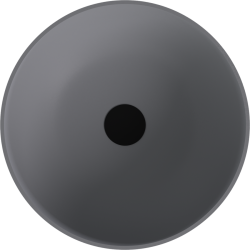 BANERA ROUND umywalka kompozytowa nablatowa, Ø 39 cm, szary mat