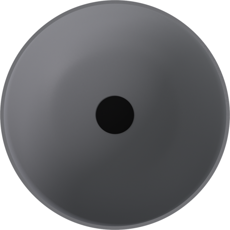 BANERA ROUND umywalka kompozytowa nablatowa, Ø 39 cm, szary mat