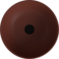 BANERA ROUND umywalka kompozytowa nablatowa, Ø 39 cm, brązowy mat