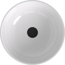 BANERA ROUND umywalka kompozytowa nablatowa, Ø 39 cm, biały/brązowy mat