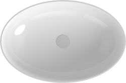 BANERA OVAL umywalka kompozytowa nablatowa, 60x40cm, biały
