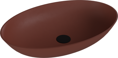 Przejdź do produktu BANERA OVAL umywalka kompozytowa nablatowa, 60x40cm, brązowy mat