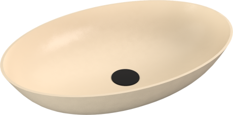 Przejdź do produktu BANERA OVAL umywalka kompozytowa nablatowa, 60x40cm, beż mat