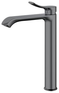 SUGA bateria umywalkowa bez odpływu, wysoka, gun metal