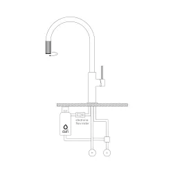 Bateria kuchenna 45 cm z zestawem filtrującym Omnires Switch SW9057-FD1