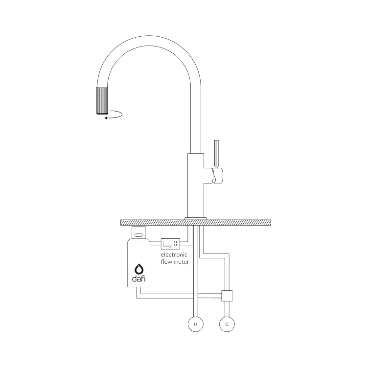 Bateria kuchenna 45 cm z zestawem filtrującym Omnires Switch SW9057-FD1