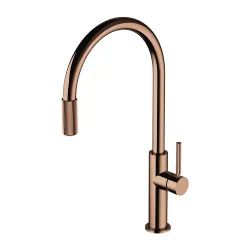 Bateria kuchenna 45 cm z zestawem filtrującym Omnires Switch SW9057-FD1CP miedź połysk