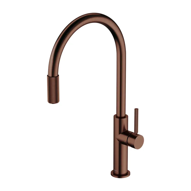 Bateria kuchenna 45 cm z zestawem filtrującym Omnires Switch SW9057-FD1ORB miedź antyczna szczotkowana