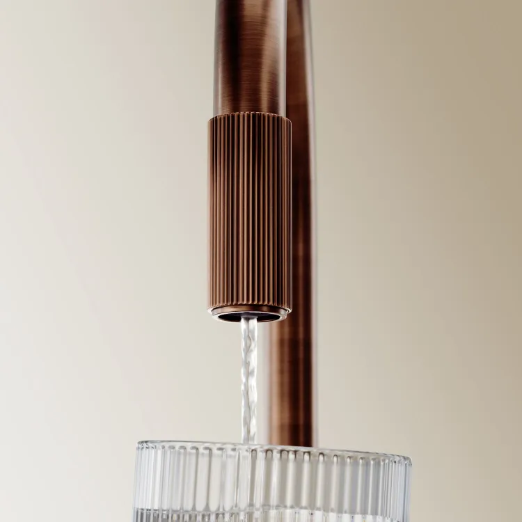 Bateria kuchenna 45 cm z zestawem filtrującym Omnires Switch SW9057-FD1ORB miedź antyczna szczotkowana