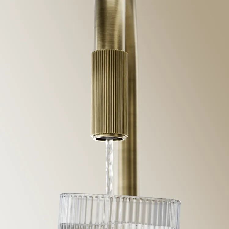 Bateria kuchenna 45 cm z zestawem filtrującym Omnires Switch SW9057-FD1BR brąz antyczny szczotkowany