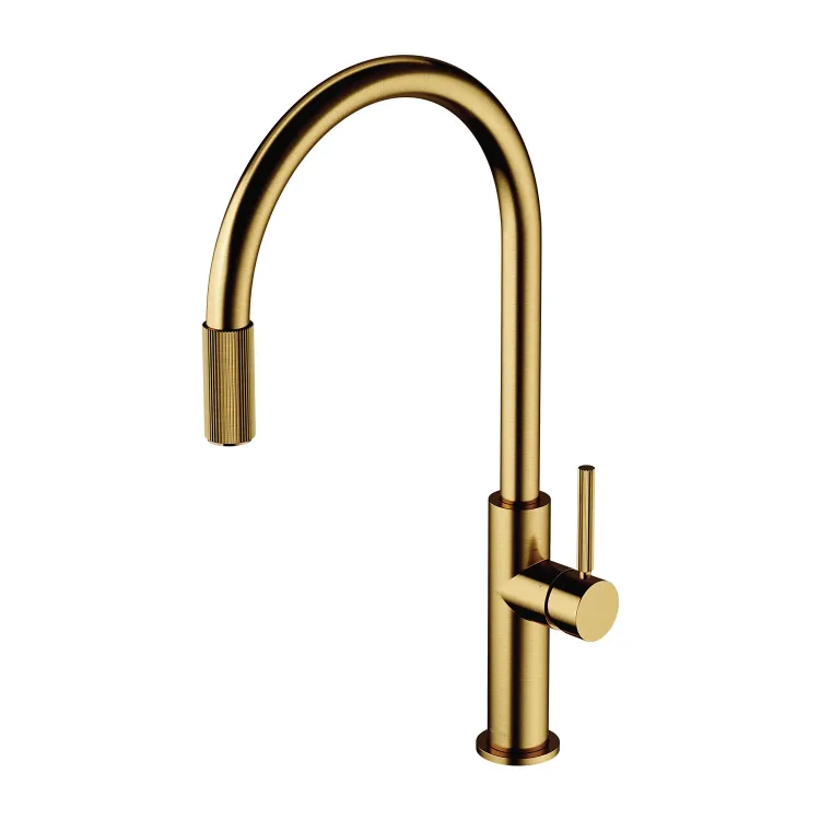 Bateria kuchenna 45 cm z zestawem filtrującym Omnires Switch SW9057-FD1GLB złoty szczotkowany