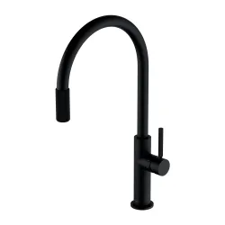 Bateria kuchenna 45 cm z zestawem filtrującym Omnires Switch SW9057-FD1BLM czarny mat