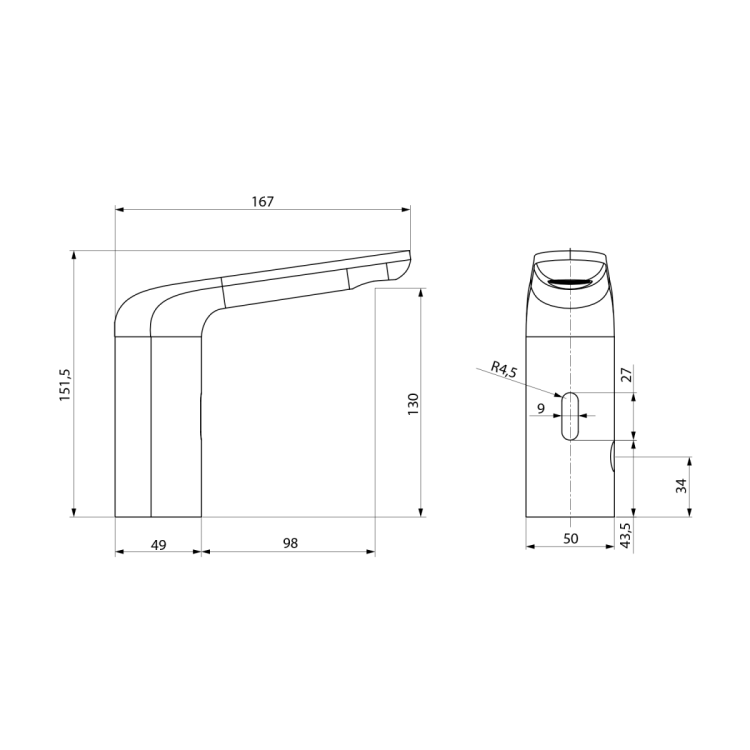 Bateria sensorowa stojankowa 6V DC (4xAA), chrom