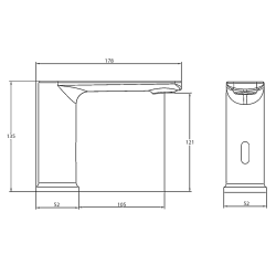 Bateria sensorowa stojąca 6V DC (4xAA), chrom