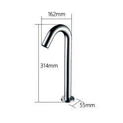 Bateria sensorowa stojąca, 6V DC (4xAA), chrom