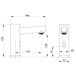 Bateria sensorowa stojąca 6V DC (4xAA), stal nierdzewna mat