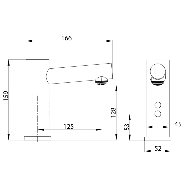 Bateria sensorowa stojąca 6V DC (4xAA), stal nierdzewna mat