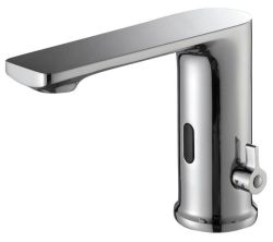 Sensorowa bateria stojąca z regulacją temperatury, 6V DC (4xAA), chrom
