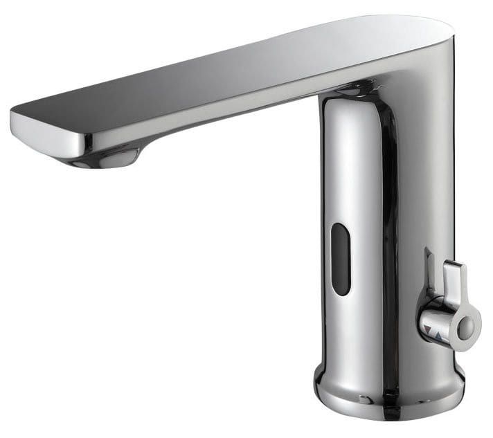 Sensorowa bateria stojąca z regulacją temperatury, 6V DC (4xAA), chrom