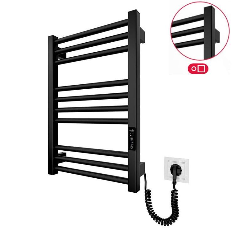 Grzejnik elektryczny 57x43 cm HF Derby 6.1.0400.06.BM czarny matowy