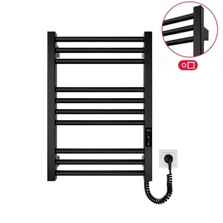 Grzejnik elektryczny 57x43 cm HF Derby 6.1.0400.06.BM czarny matowy