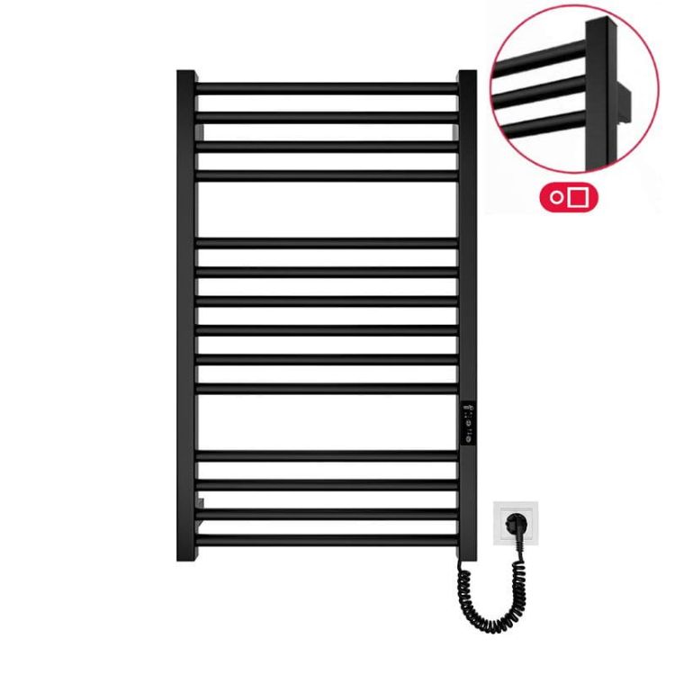 Grzejnik elektryczny 77x53 cm HF Derby 6.1.0402.06.BM czarny matowy