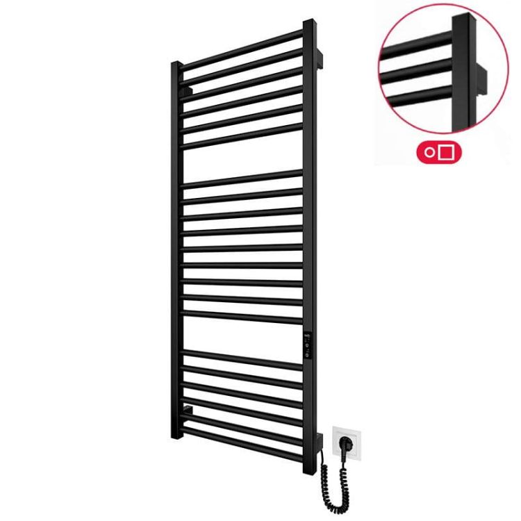 Grzejnik elektryczny 117x53 cm HF Derby 6.1.0404.06.BM czarny matowy