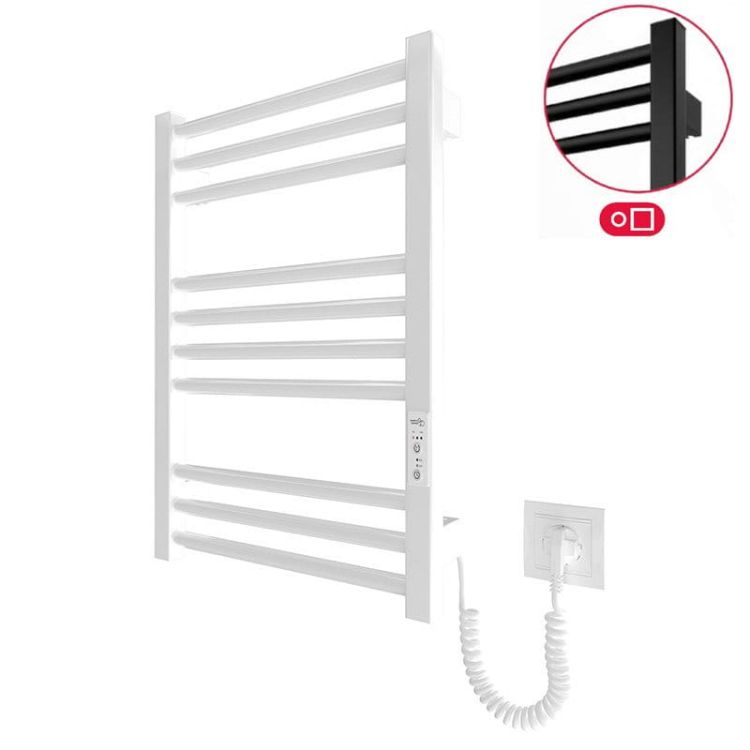 Grzejnik elektryczny 57x43 cm HF Derby 6.1.0400.06.WM biały matowy