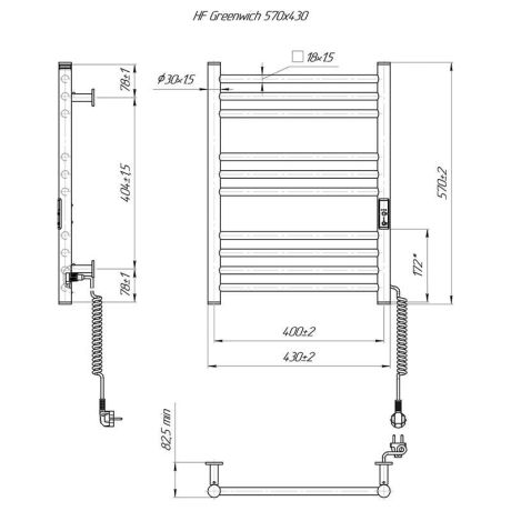 Przejdź do produktu Grzejnik elektryczny 57x43 cm HF Greenwich 6.1.0300.06.WM biały mat