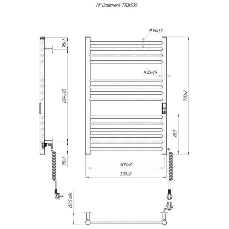Przejdź do produktu Grzejnik elektryczny 77x53 cm HF Greenwich 6.1.0302.06.WM biały mat